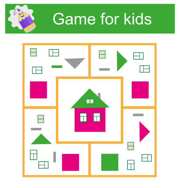 教育孩子逻辑游戏。图片下载