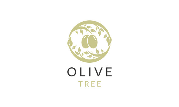 橄榄树标志设计矢量图片下载