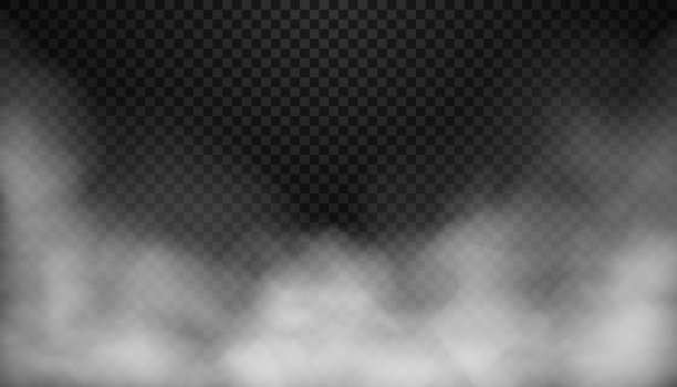 雾或烟隔离透明特效。白色矢量云，雾或烟雾背景。矢量3d写实插图图片下载