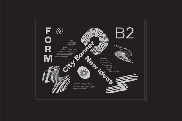 普遍流行的几何形状海报图片下载