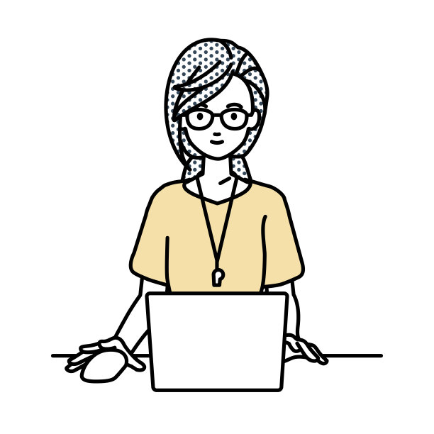 一位女教师在她的课桌上使用笔记本电脑图片下载