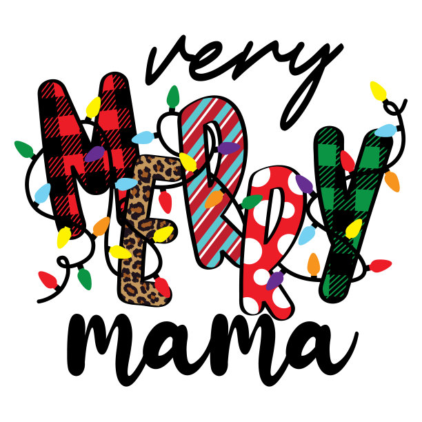 非常快乐妈妈圣诞元素集图片下载