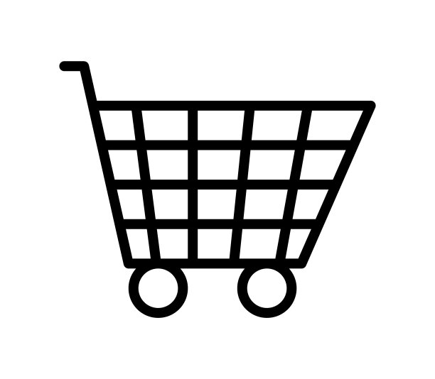 购物车扁平风格线性图标。商店手机概念和网页设计大纲图片下载