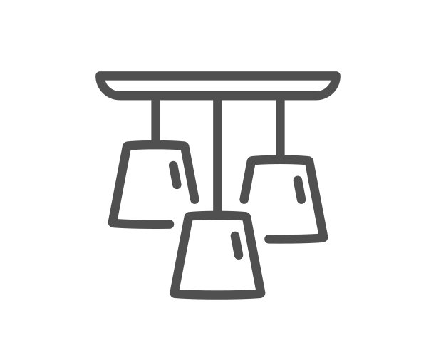 吊顶灯线图标灯具标志图片下载