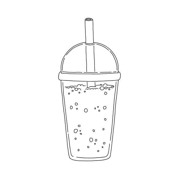 排毒饮料或夏季清凉饮料素描矢量插图孤立。图片下载