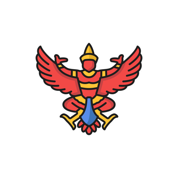 克鲁特，揭鲁达国王的孤立色线图标图片下载