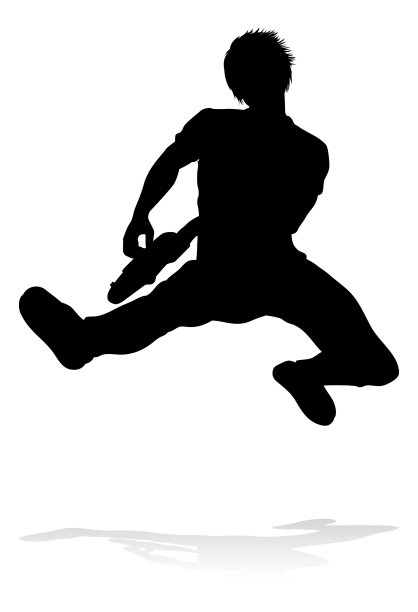 音乐家吉他手轮廓图片下载