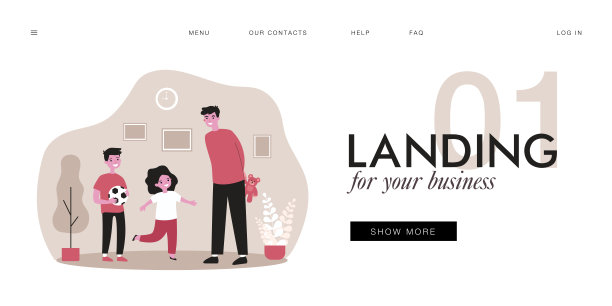 年轻的父亲给孩子们送礼物图片下载