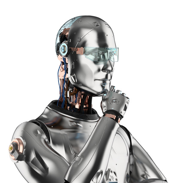 人工智能机器人进行计算或分析图片下载