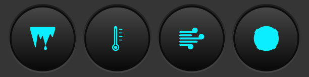 设置冰柱气象温度计风和月亮图片下载