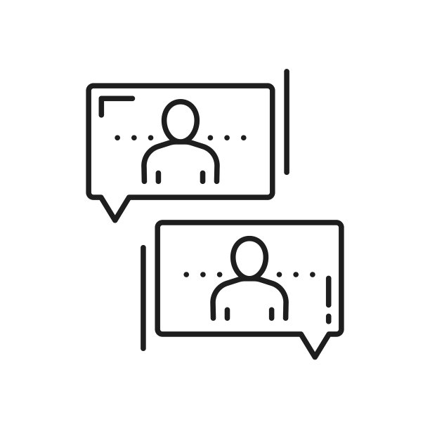 支持中心人员交流聊天线图标图片下载