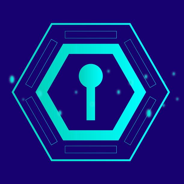 元宇宙商务科技锁信息安全素材图片