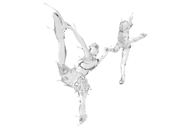 水质感双人花样滑冰图片下载