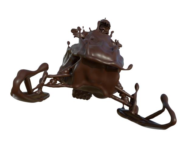 巧克力质感雪地摩托图片下载