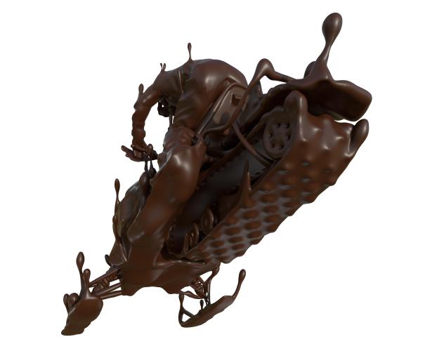 巧克力质感雪地摩托图片下载