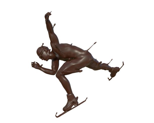 巧克力质感长道速滑图片下载