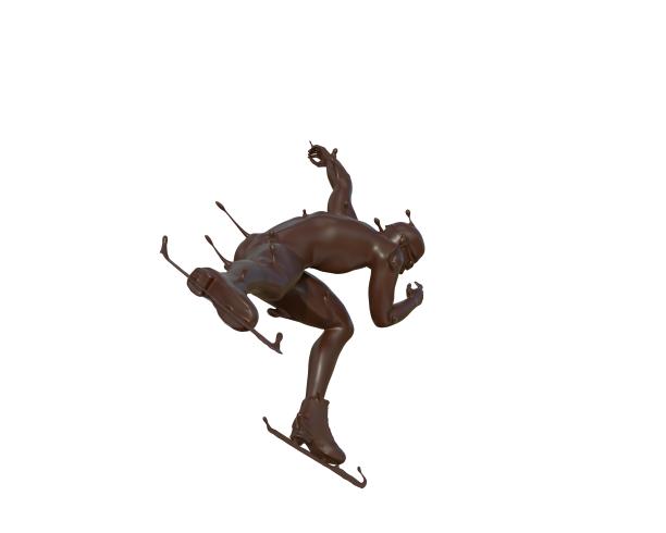 巧克力质感长道速滑图片下载