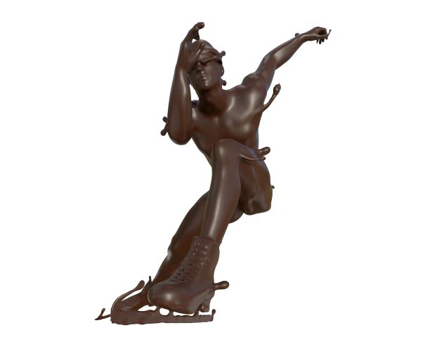 巧克力质感长道速滑图片下载