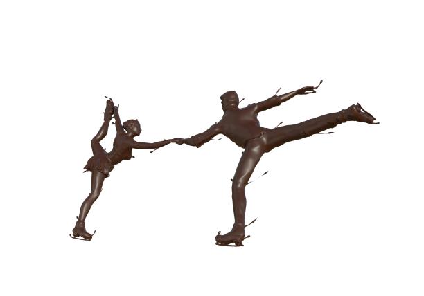 巧克力质感双人花样滑冰图片下载