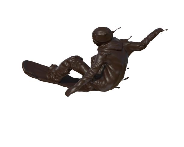 巧克力质感单板滑雪图片下载