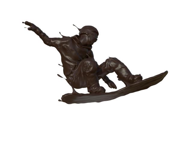 巧克力质感单板滑雪图片下载