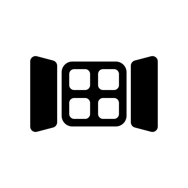 窗口图标。百叶窗。黑色的轮廓。前视图。矢量简单的平面图形插图。在白色背景上孤立的物体。隔离。图片下载