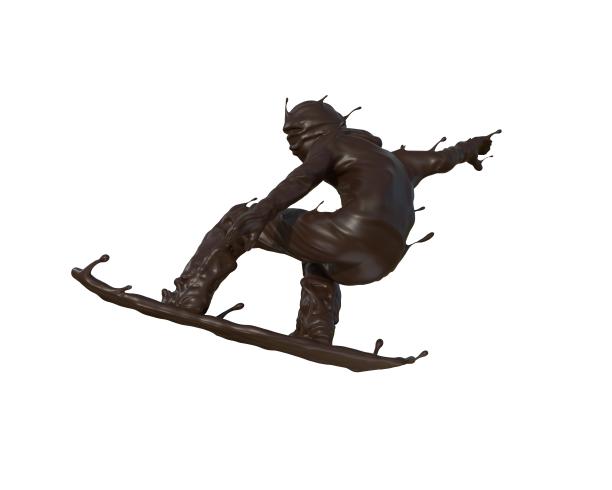 巧克力质感单板滑雪图片下载