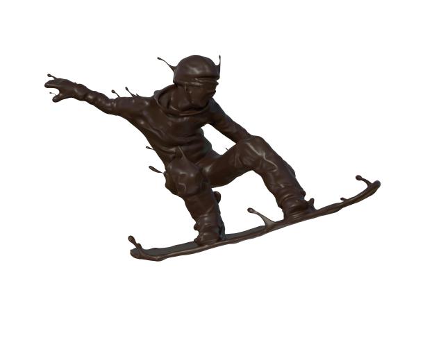 巧克力质感单板滑雪图片下载