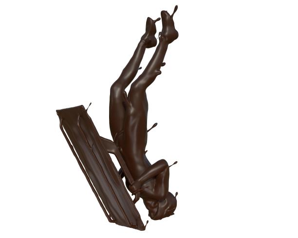 巧克力质感平底雪橇图片下载