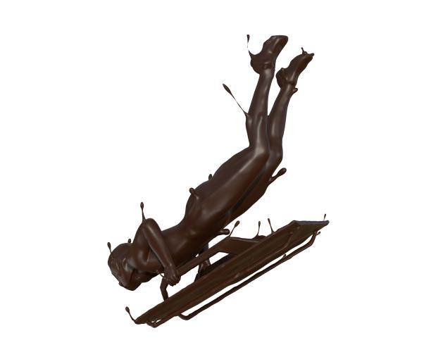 巧克力质感平底雪橇图片下载