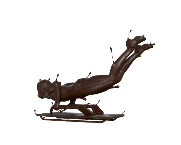 巧克力质感平底雪橇图片下载