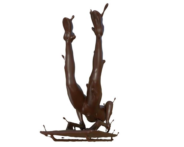 巧克力质感平底雪橇图片下载