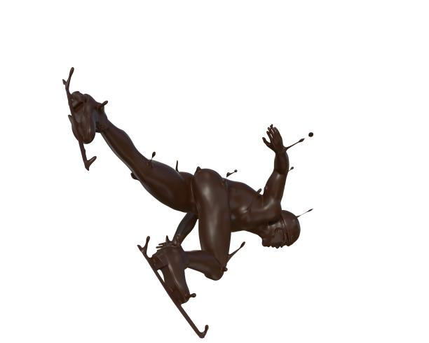 巧克力质感短道速滑图片下载