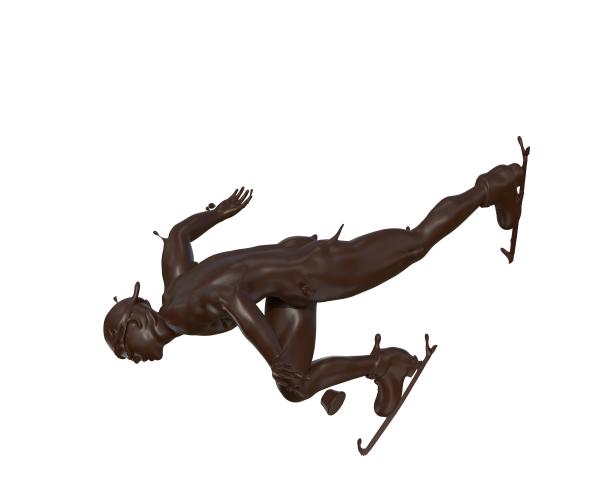 巧克力质感短道速滑图片下载