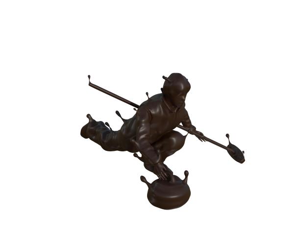 巧克力质感冰壶运动图片下载