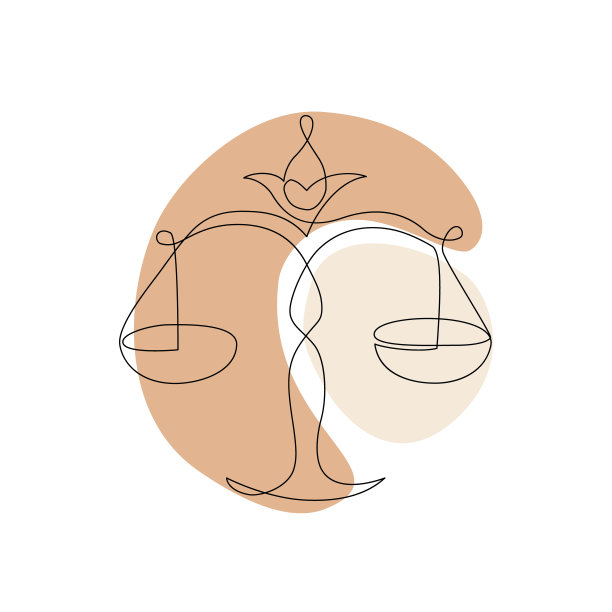 天秤座星座一线画图片下载