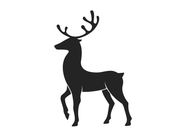 鹿图标。圣诞和新年的设计元素。孤立的矢量图图片下载