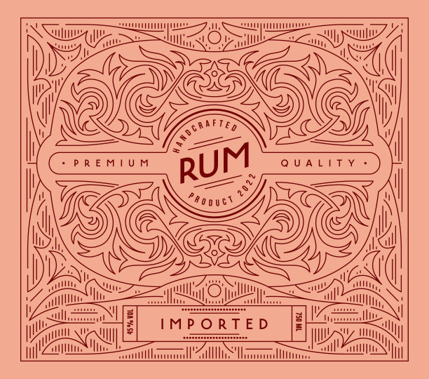 模板装饰标签朗姆酒图片下载