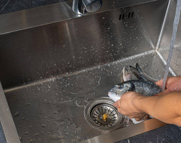 多拉多鱼在流水下洗澡图片下载