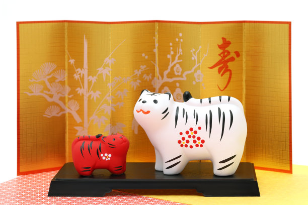 日本新年托虎装饰图片下载