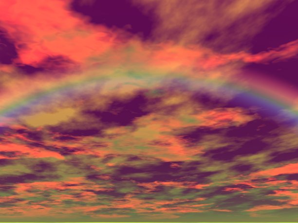 云和彩虹的奇幻景色图片下载