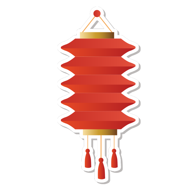 宝塔喜庆灯笼元素图片下载