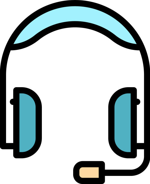 音频耳机图标颜色轮廓图片下载