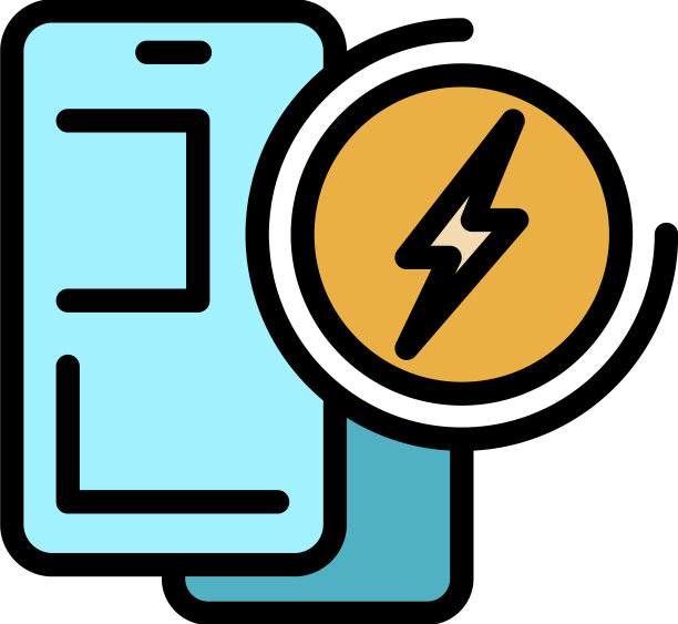 蓄电池电源图标颜色轮廓图片下载