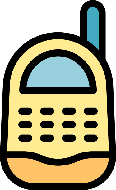 宝宝监视器通讯图标颜色轮廓图片下载