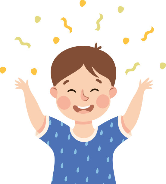 一个小男孩在展示他的面部表情图片下载