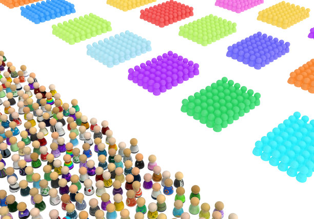 卡通人群，色彩组图片下载