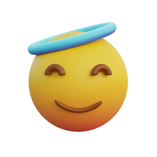 3d插图可爱的天使表情图片下载