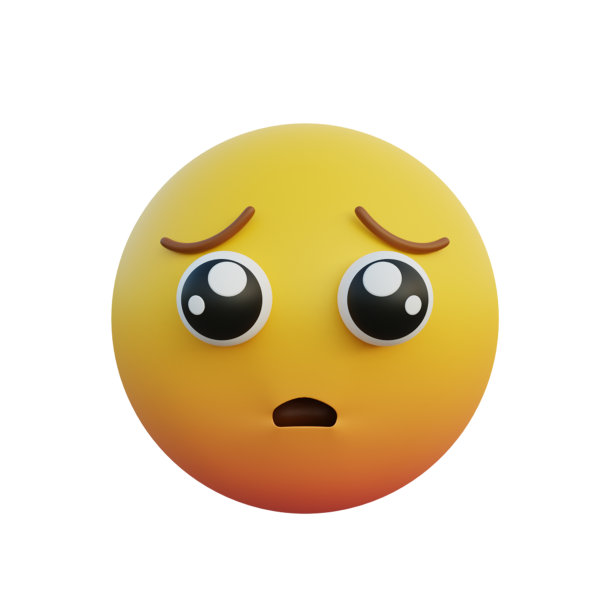 3d插图表情符号表情乞讨的脸图片下载