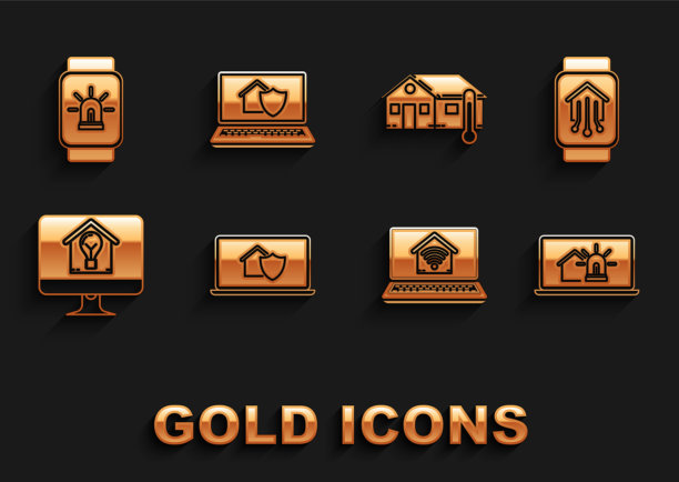 将笔记本电脑与居家保护智能家居相结合图片下载